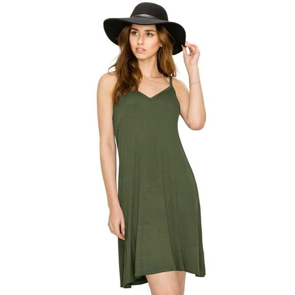 Topshop Deep Green Sheer Slip Dress w/Lots of Stretch (Size: 6) - Picture 5 of 10